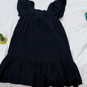 Rails Black Ruffled Dress